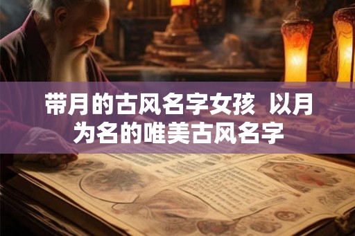 带月的古风名字女孩  以月为名的唯美古风名字