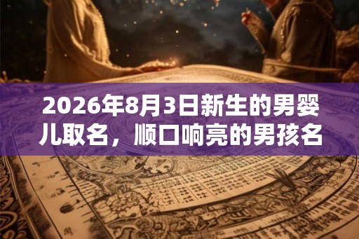 2026年8月3日新生的男婴儿取名，顺口响亮的男孩名字
