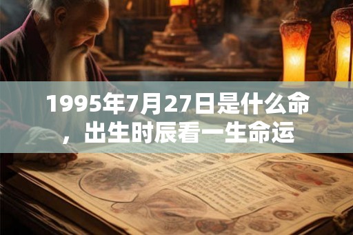 1995年7月27日是什么命，出生时辰看一生命运
