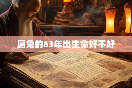 属兔的63年出生命好不好