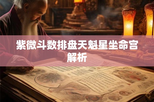 紫微斗数排盘天魁星坐命宫解析 紫微斗数排盘天魁星坐命宫解析