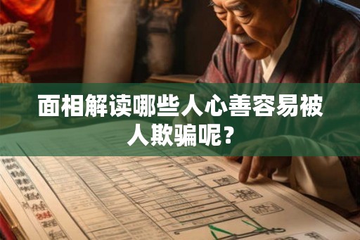 面相解读哪些人心善容易被人欺骗呢？