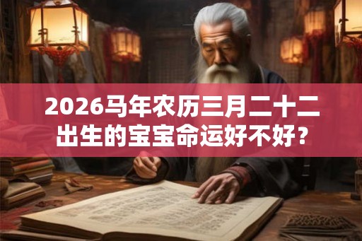 2026马年农历三月二十二出生的宝宝命运好不好？