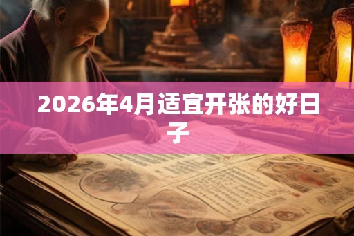 2026年4月适宜开张的好日子