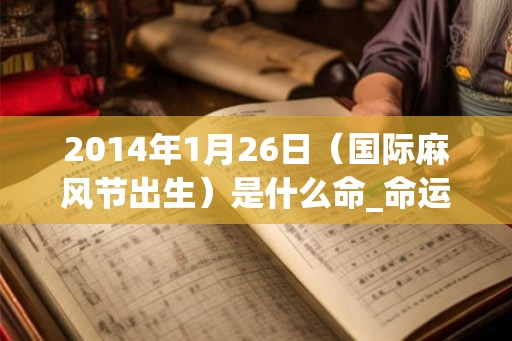 2014年1月26日(国际麻风节出生)是什么命_命运如何 2014年1月26日(国际麻风节出生)是什么命_命运如何