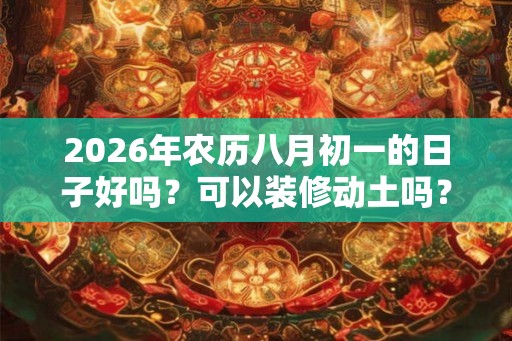 2026年农历八月初一的日子好吗?可以装修动土吗? 2026年农历八月初一的日子好吗?可以装修动土吗?