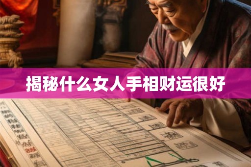 揭秘什么女人手相财运很好