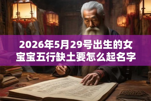2026年5月29号出生的女宝宝五行缺土要怎么起名字