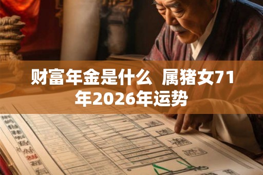 财富年金是什么  属猪女71年2026年运势
