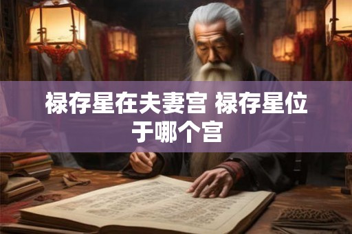 禄存星在夫妻宫 禄存星位于哪个宫