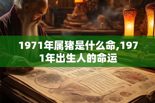 1971年属猪是什么命,1971年出生人的命运