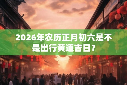 2026年农历正月初六是不是出行黄道吉日？