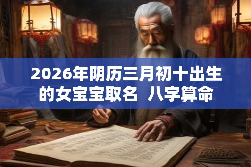 2026年阴历三月初十出生的女宝宝取名 八字算命 2026年阴历三月初十出生的女宝宝取名 八字算命