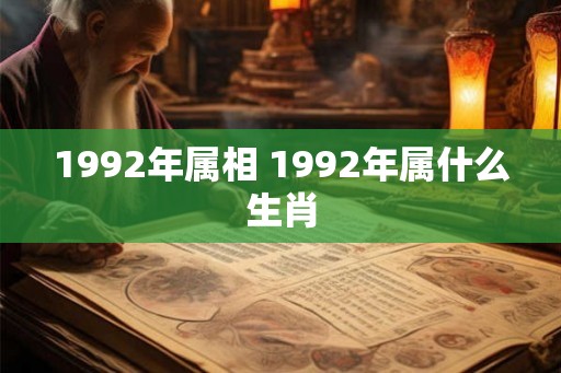 1992年属相 1992年属什么生肖
