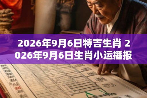 2026年9月6日特吉生肖 2026年9月6日生肖小运播报