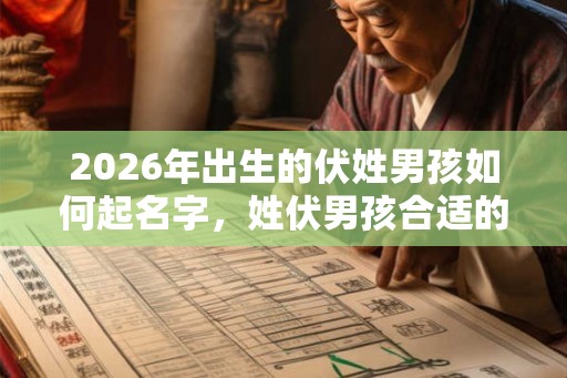 2026年出生的伏姓男孩如何起名字，姓伏男孩合适的名字