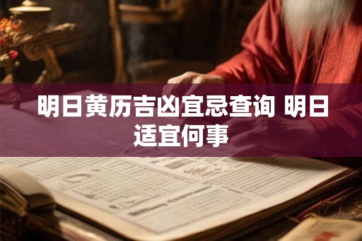 明日黄历吉凶宜忌查询 明日适宜何事