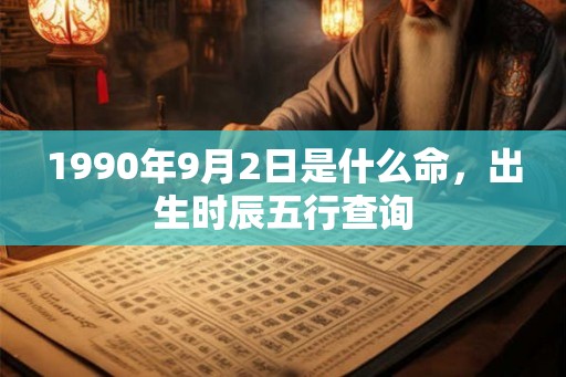 1990年9月2日是什么命，出生时辰五行查询