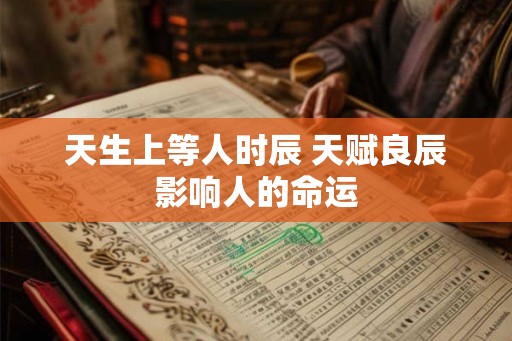 天生上等人时辰 天赋良辰影响人的命运