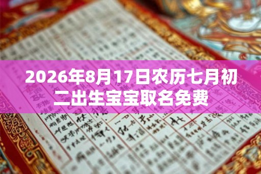 2026年8月17日农历七月初二出生宝宝取名免费 2026年8月17日农历七月初二出生宝宝取名免费