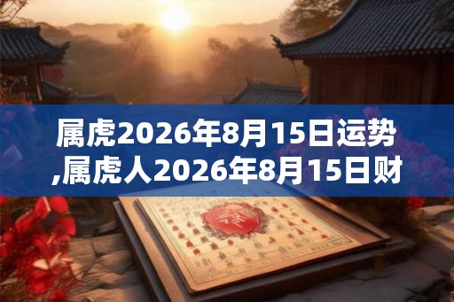 属虎2026年8月15日运势,属虎人2026年8月15日财运,生肖虎2026年8月15日运势 属虎2026年8月15日运势,属虎人2026年8月15日财运,生肖虎2026年8月15日运势