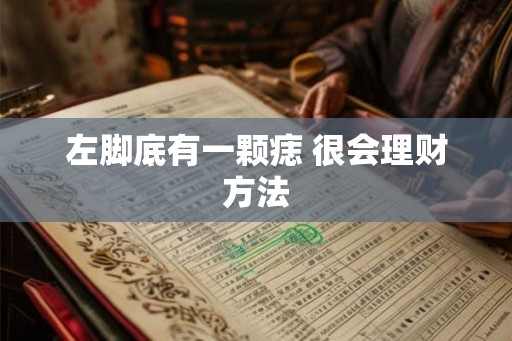 左脚底有一颗痣 很会理财方法