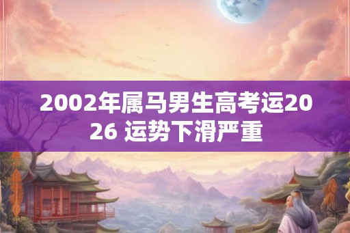 2002年属马男生高考运2026 运势下滑严重