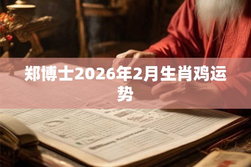 郑博士2026年2月生肖鸡运势