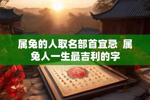 属兔的人取名部首宜忌  属兔人一生最吉利的字