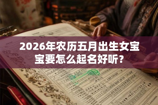 2026年农历五月出生女宝宝要怎么起名好听？