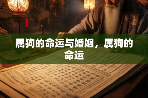 属狗的命运与婚姻,属狗的命运 属狗的命运与婚姻,属狗的命运