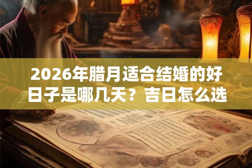2026年腊月适合结婚的好日子是哪几天?吉日怎么选择? 2026年腊月适合结婚的好日子是哪几天?吉日怎么选择?