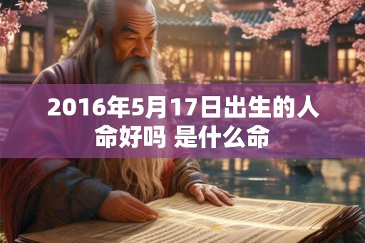 2016年5月17日出生的人命好吗 是什么命