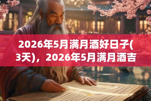 2026年5月满月酒好日子(3天)，2026年5月满月酒吉日