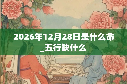 2026年12月28日是什么命_五行缺什么