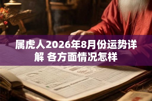 属虎人2026年8月份运势详解 各方面情况怎样