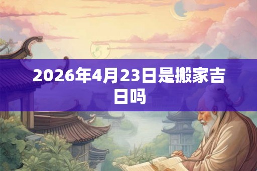 2026年4月23日是搬家吉日吗 2026年4月23日是搬家吉日吗