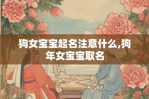 狗女宝宝起名注意什么,狗年女宝宝取名