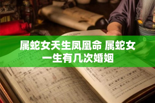 属蛇女天生凤凰命 属蛇女一生有几次婚姻