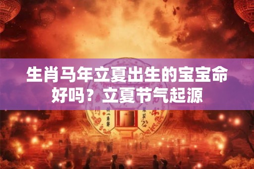 生肖马年立夏出生的宝宝命好吗？立夏节气起源