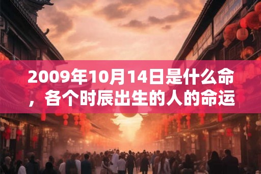 2009年10月14日是什么命,各个时辰出生的人的命运 2009年10月14日是什么命,各个时辰出生的人的命运