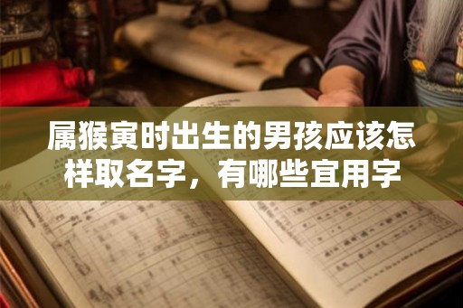 属猴寅时出生的男孩应该怎样取名字，有哪些宜用字