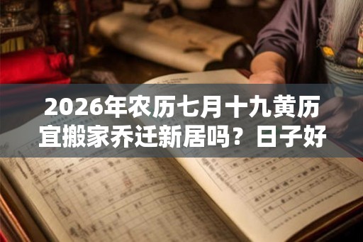2026年农历七月十九黄历宜搬家乔迁新居吗？日子好吗