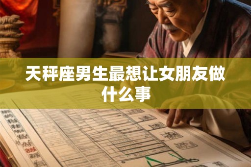 天秤座男生最想让女朋友做什么事