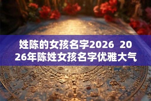 姓陈的女孩名字2026 2026年陈姓女孩名字优雅大气 姓陈的女孩名字2026 2026年陈姓女孩名字优雅大气