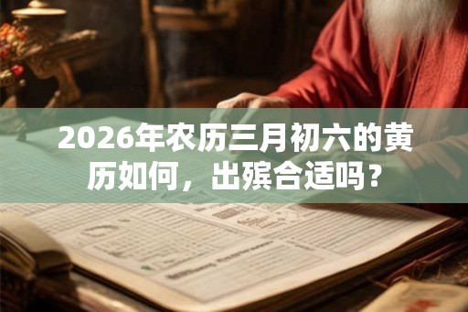 2026年农历三月初六的黄历如何，出殡合适吗？