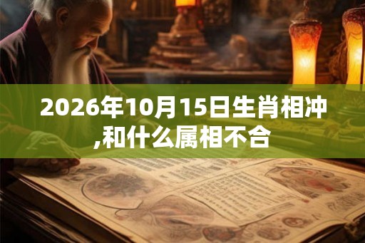 2026年10月15日生肖相冲,和什么属相不合