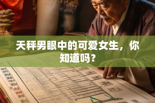 天秤男眼中的可爱女生，你知道吗？