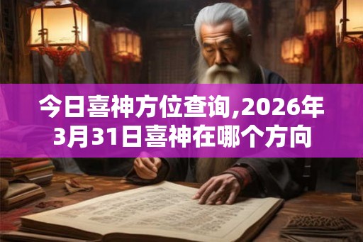 今日喜神方位查询,2026年3月31日喜神在哪个方向