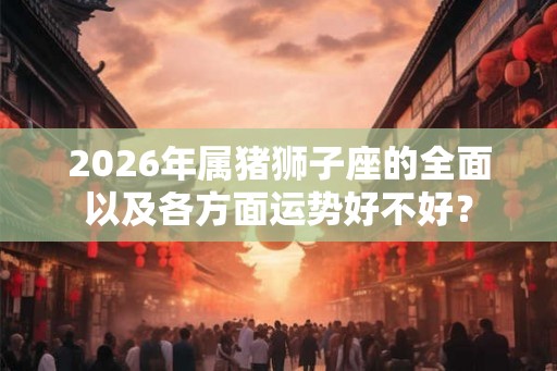 2026年属猪狮子座的全面以及各方面运势好不好？